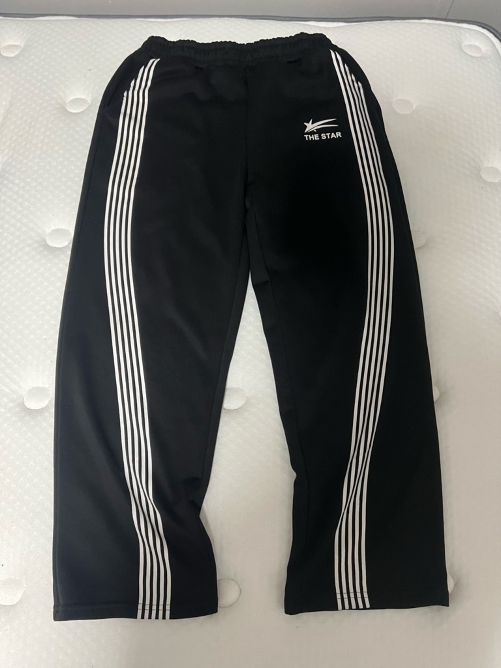 Men’s Black Joggers with White Side Stripes